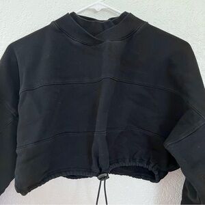 Joah Brown Black Cropped Sweatshirt